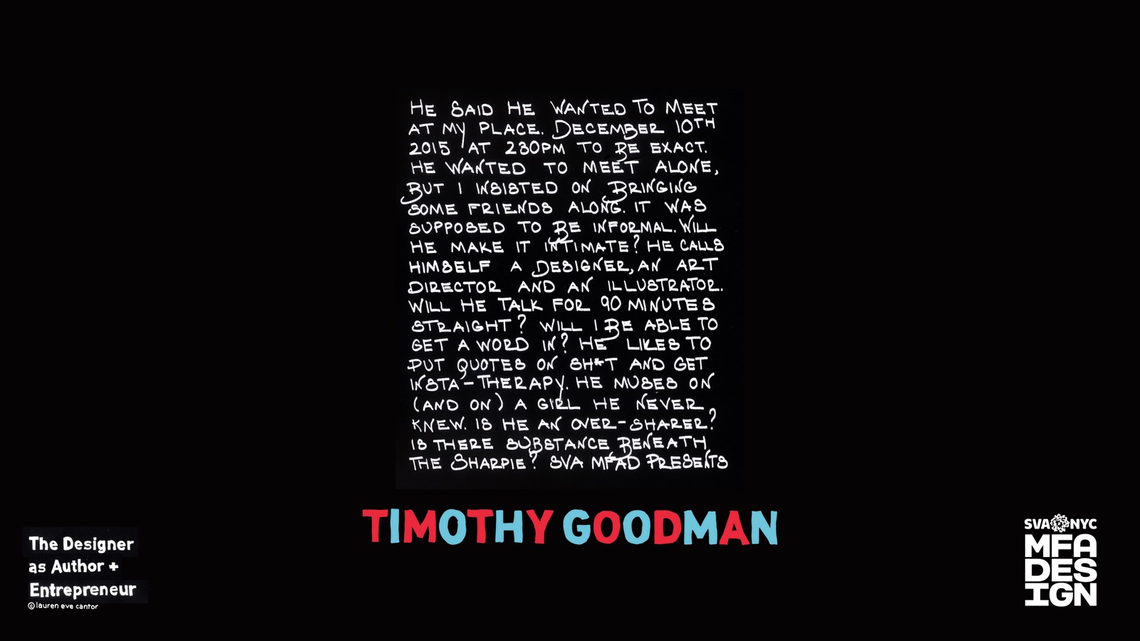 Timothy Goodman Poster
